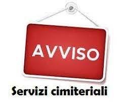 Avviso SERVIZI CIMITERIALI 