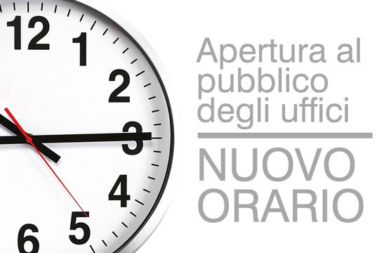 Nuovi orari di apertura al pubblico degli uffici comunali a partire dal 14/10/2024