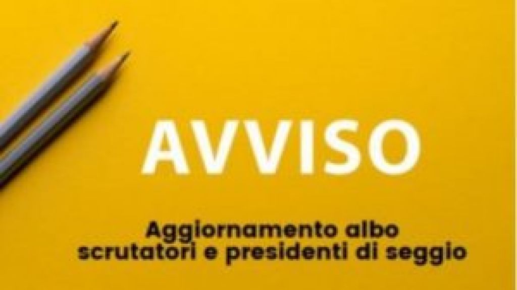 Aggiornamento annuale Albo Presidenti ed Albo Scrutatori di seggio elettorale